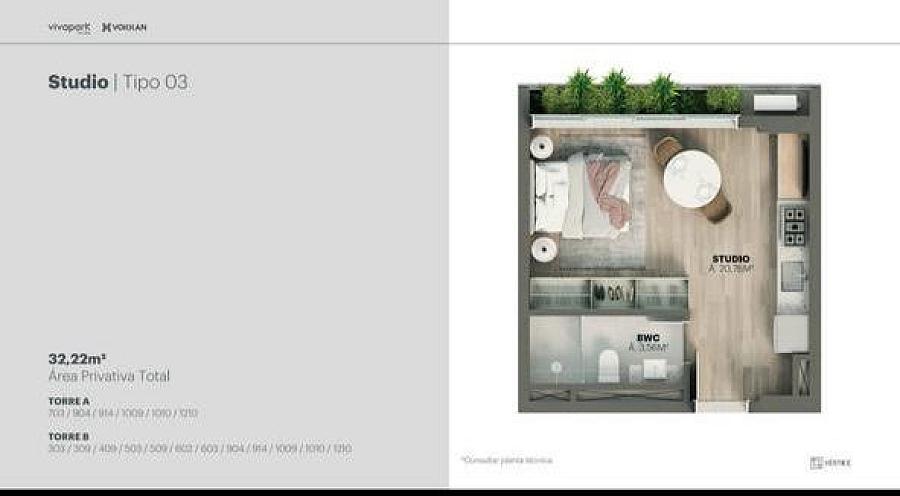 Studio no Ed. Vértice no VivaPark em Porto Belo — foto 11